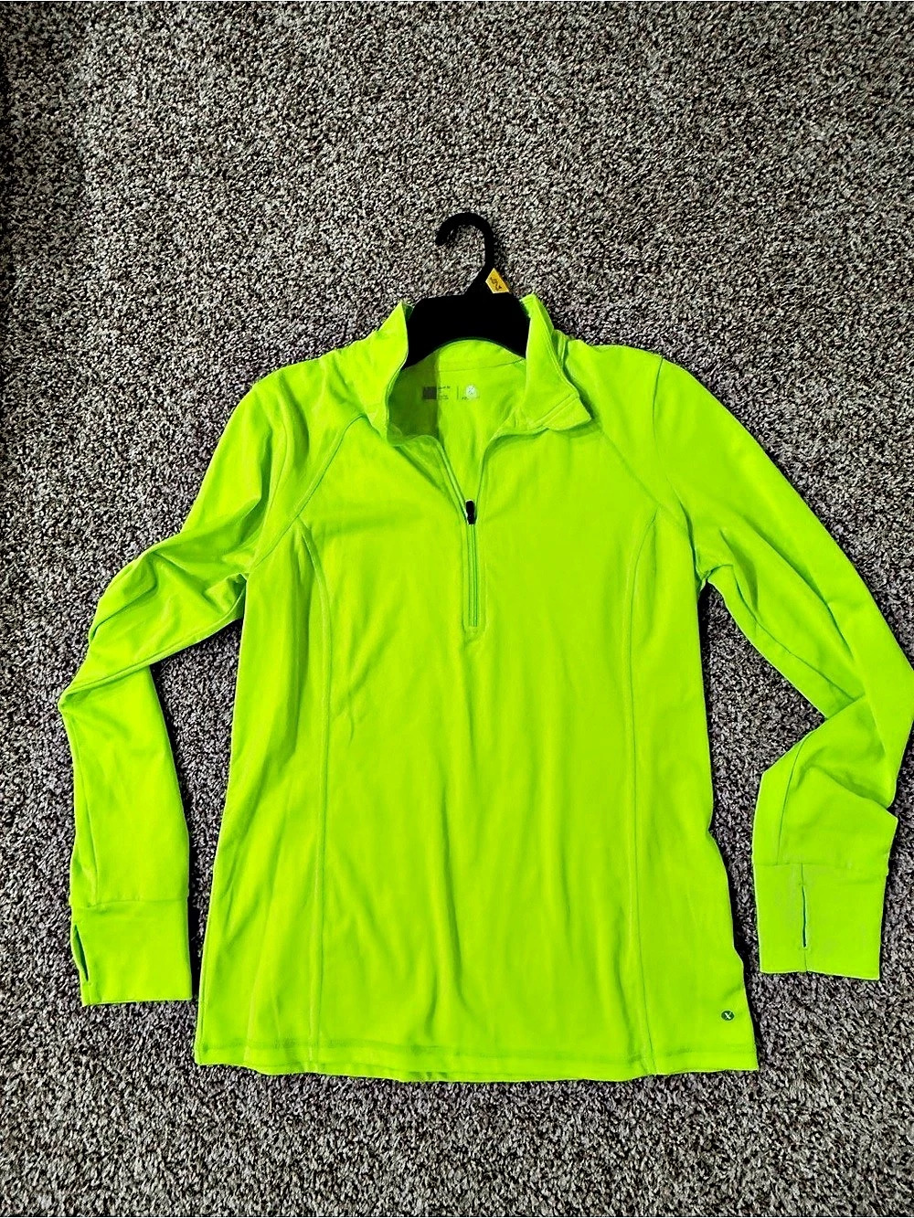 Xersion Lightweight Quarter-Zip Pullover in Green Size Large Like New